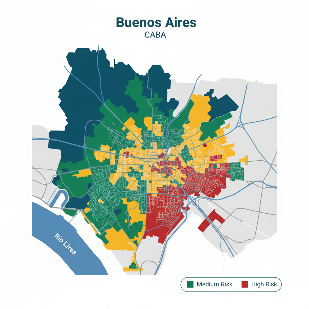 Zonas más inseguras de CABA